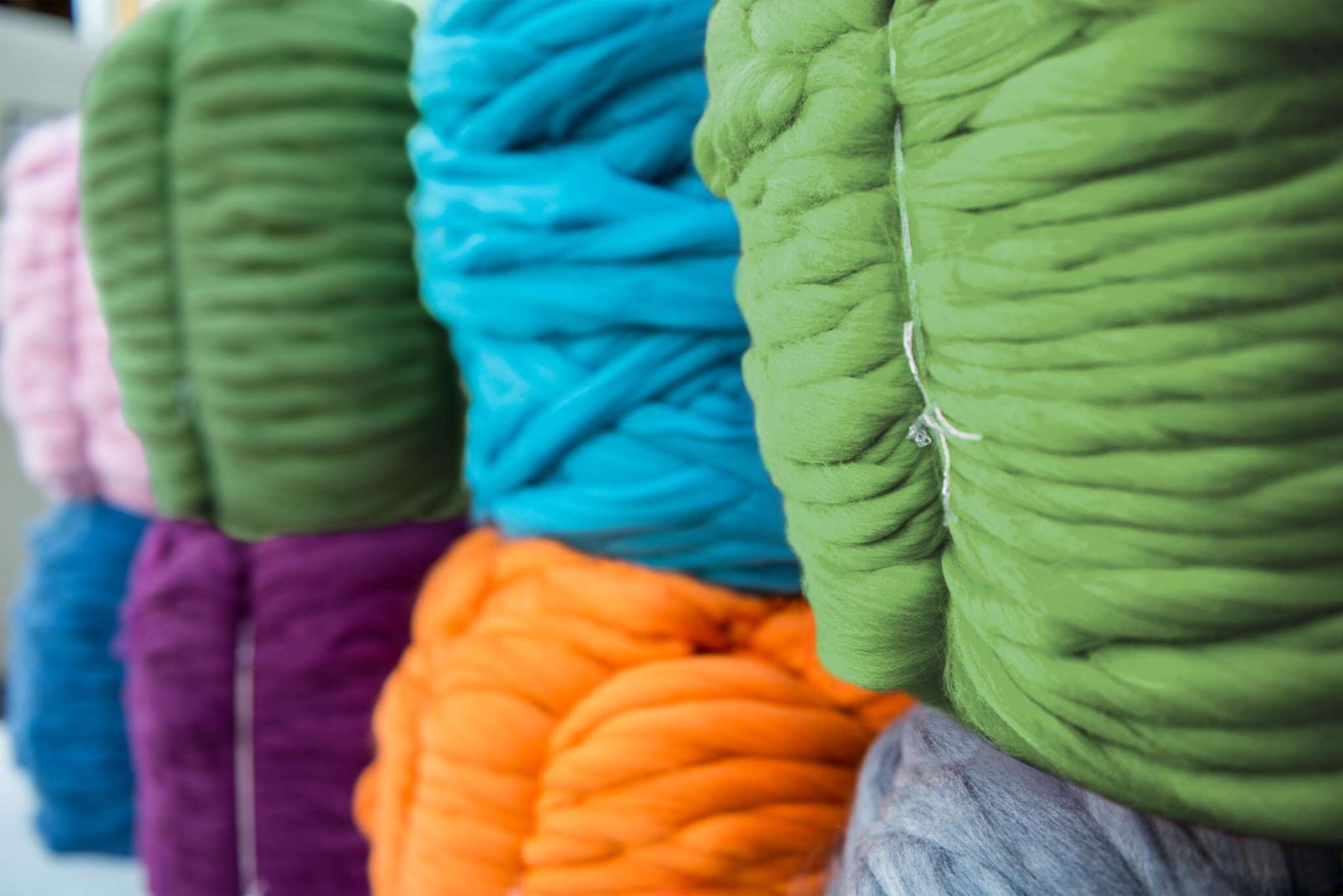 Rifa Germany Dye colour color wool green blue orange violet bundle twist